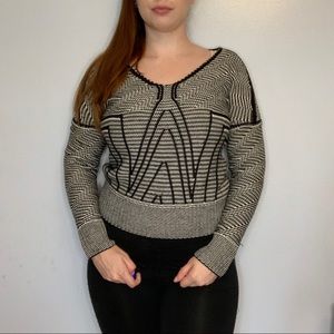 DIANE VON FURSTENBERG ANGEL WOOL SILK SWEATER SZ M